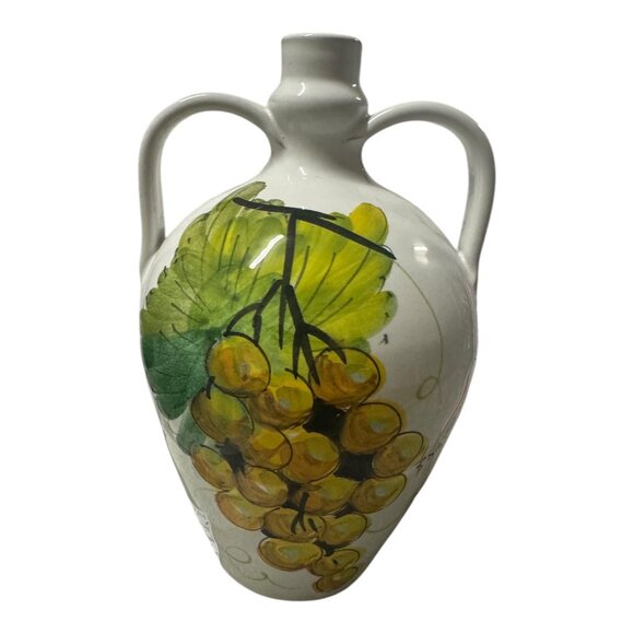 Eboli & Tombolo Other - VNTG Eboli & Tombolo Italian Ceramic Vase Hand-Painted  Double Handled 8.5 “ Tal